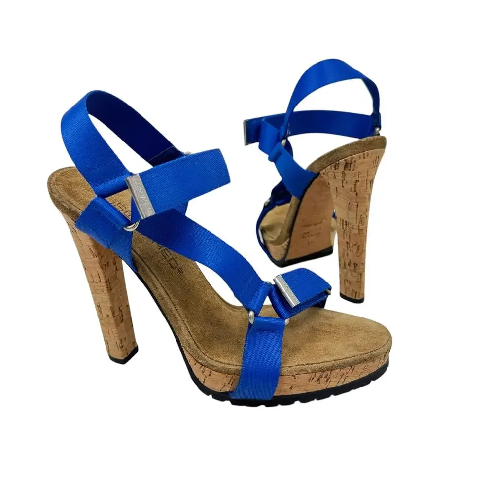 NEW Dsquared2 Nylon Strap Cork Heels